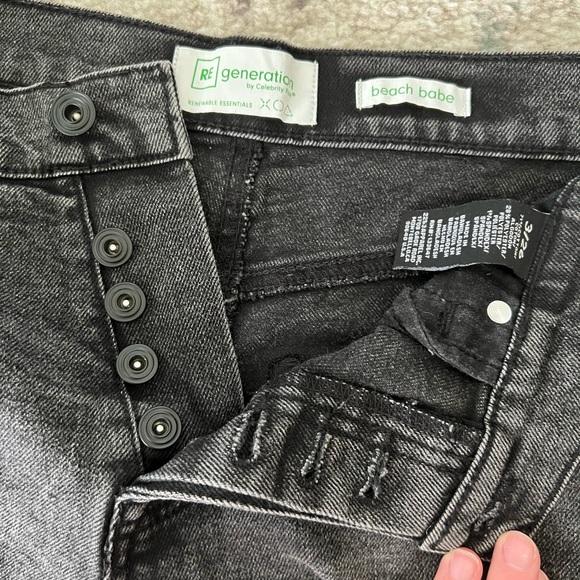 Black Denim Shorts - Picture 4 of 6